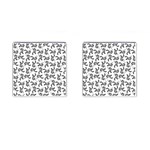 Erotic Pants Motif Black And White Graphic Pattern Black Backgrond Cufflinks (Square)