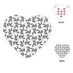 Erotic Pants Motif Black And White Graphic Pattern Black Backgrond Playing Cards Single Design (Heart)