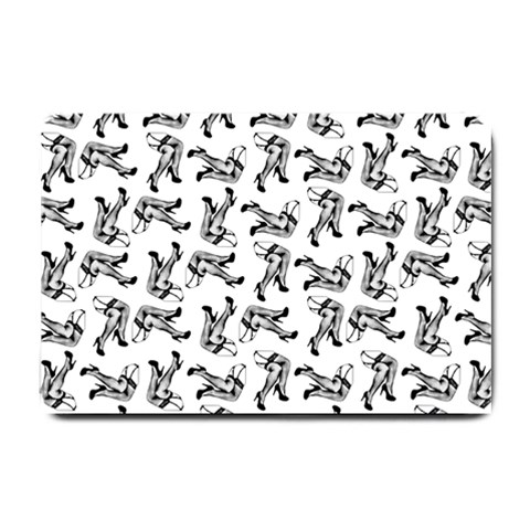 Erotic Pants Motif Black And White Graphic Pattern Black Backgrond Small Doormat from ArtsNow.com 24 x16  Door Mat