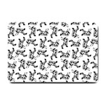 Erotic Pants Motif Black And White Graphic Pattern Black Backgrond Small Doormat