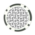 Erotic Pants Motif Black And White Graphic Pattern Black Backgrond Poker Chip Card Guard