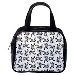 Erotic Pants Motif Black And White Graphic Pattern Black Backgrond Classic Handbag (One Side)