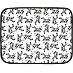 Erotic Pants Motif Black And White Graphic Pattern Black Backgrond Fleece Blanket (Mini)