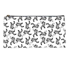 Erotic Pants Motif Black And White Graphic Pattern Black Backgrond Pencil Case from ArtsNow.com Front