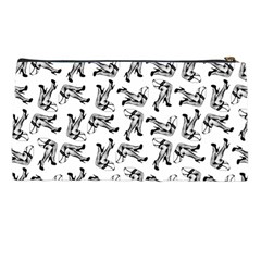 Erotic Pants Motif Black And White Graphic Pattern Black Backgrond Pencil Case from ArtsNow.com Back