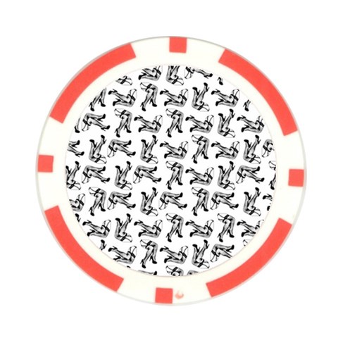 Erotic Pants Motif Black And White Graphic Pattern Black Backgrond Poker Chip Card Guard (10 pack) from ArtsNow.com Front