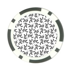 Erotic Pants Motif Black And White Graphic Pattern Black Backgrond Poker Chip Card Guard (10 pack) from ArtsNow.com Front