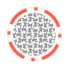 Erotic Pants Motif Black And White Graphic Pattern Black Backgrond Poker Chip Card Guard (10 pack) from ArtsNow.com Front