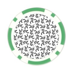 Erotic Pants Motif Black And White Graphic Pattern Black Backgrond Poker Chip Card Guard (10 pack) from ArtsNow.com Front