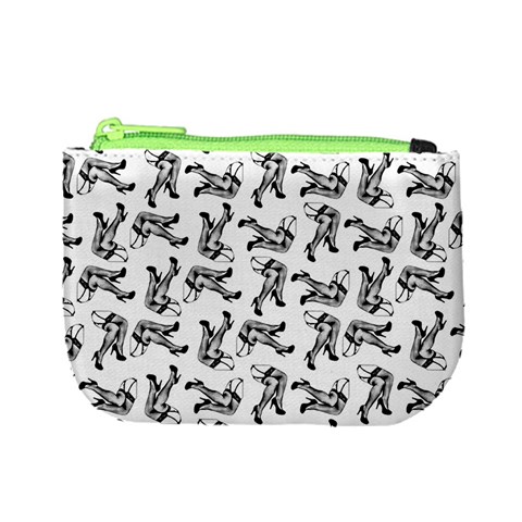 Erotic Pants Motif Black And White Graphic Pattern Black Backgrond Mini Coin Purse from ArtsNow.com Front