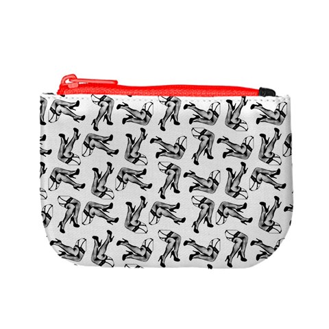 Erotic Pants Motif Black And White Graphic Pattern Black Backgrond Mini Coin Purse from ArtsNow.com Front