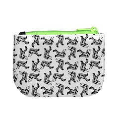 Erotic Pants Motif Black And White Graphic Pattern Black Backgrond Mini Coin Purse from ArtsNow.com Back