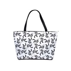 Erotic Pants Motif Black And White Graphic Pattern Black Backgrond Classic Shoulder Handbag from ArtsNow.com Front