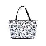 Erotic Pants Motif Black And White Graphic Pattern Black Backgrond Classic Shoulder Handbag