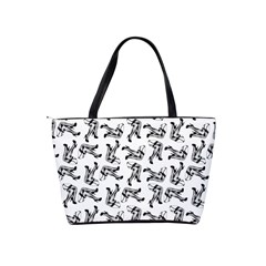 Erotic Pants Motif Black And White Graphic Pattern Black Backgrond Classic Shoulder Handbag from ArtsNow.com Back