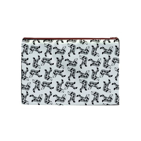 Erotic Pants Motif Black And White Graphic Pattern Black Backgrond Cosmetic Bag (Medium) from ArtsNow.com Front