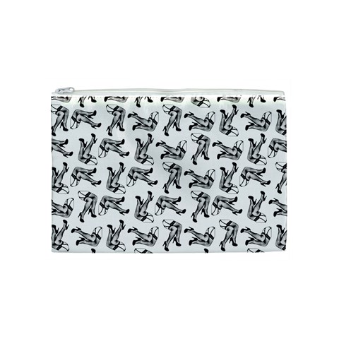 Erotic Pants Motif Black And White Graphic Pattern Black Backgrond Cosmetic Bag (Medium) from ArtsNow.com Front