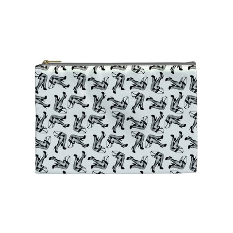 Erotic Pants Motif Black And White Graphic Pattern Black Backgrond Cosmetic Bag (Medium) from ArtsNow.com Front