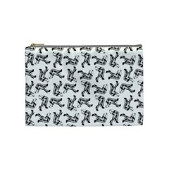 Erotic Pants Motif Black And White Graphic Pattern Black Backgrond Cosmetic Bag (Medium) from ArtsNow.com Front