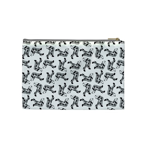 Erotic Pants Motif Black And White Graphic Pattern Black Backgrond Cosmetic Bag (Medium) from ArtsNow.com Back