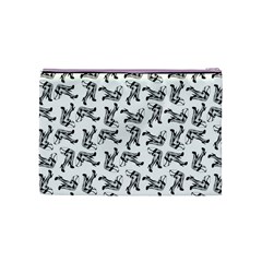 Erotic Pants Motif Black And White Graphic Pattern Black Backgrond Cosmetic Bag (Medium) from ArtsNow.com Back