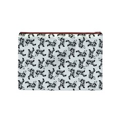 Erotic Pants Motif Black And White Graphic Pattern Black Backgrond Cosmetic Bag (Medium) from ArtsNow.com Back