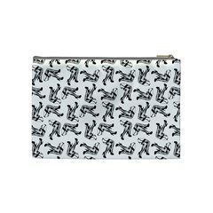 Erotic Pants Motif Black And White Graphic Pattern Black Backgrond Cosmetic Bag (Medium) from ArtsNow.com Back