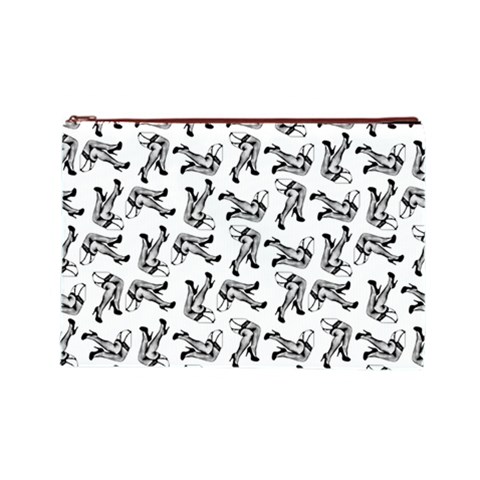 Erotic Pants Motif Black And White Graphic Pattern Black Backgrond Cosmetic Bag (Large) from ArtsNow.com Front