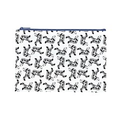 Erotic Pants Motif Black And White Graphic Pattern Black Backgrond Cosmetic Bag (Large) from ArtsNow.com Front