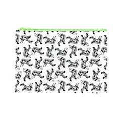 Erotic Pants Motif Black And White Graphic Pattern Black Backgrond Cosmetic Bag (Large) from ArtsNow.com Front