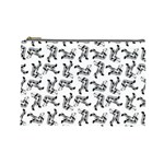 Erotic Pants Motif Black And White Graphic Pattern Black Backgrond Cosmetic Bag (Large)