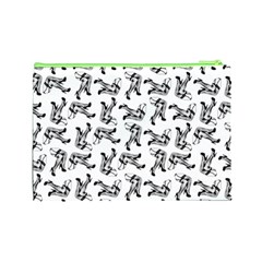 Erotic Pants Motif Black And White Graphic Pattern Black Backgrond Cosmetic Bag (Large) from ArtsNow.com Back