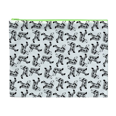 Erotic Pants Motif Black And White Graphic Pattern Black Backgrond Cosmetic Bag (XL) from ArtsNow.com Front