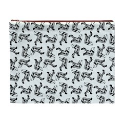 Erotic Pants Motif Black And White Graphic Pattern Black Backgrond Cosmetic Bag (XL) from ArtsNow.com Front