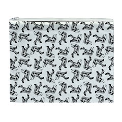 Erotic Pants Motif Black And White Graphic Pattern Black Backgrond Cosmetic Bag (XL) from ArtsNow.com Front