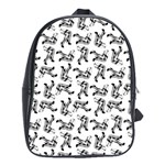 Erotic Pants Motif Black And White Graphic Pattern Black Backgrond School Bag (Large)