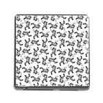 Erotic Pants Motif Black And White Graphic Pattern Black Backgrond Memory Card Reader (Square 5 Slot)