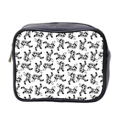 Erotic Pants Motif Black And White Graphic Pattern Black Backgrond Mini Toiletries Bag (Two Sides) from ArtsNow.com Front