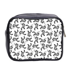 Erotic Pants Motif Black And White Graphic Pattern Black Backgrond Mini Toiletries Bag (Two Sides) from ArtsNow.com Back