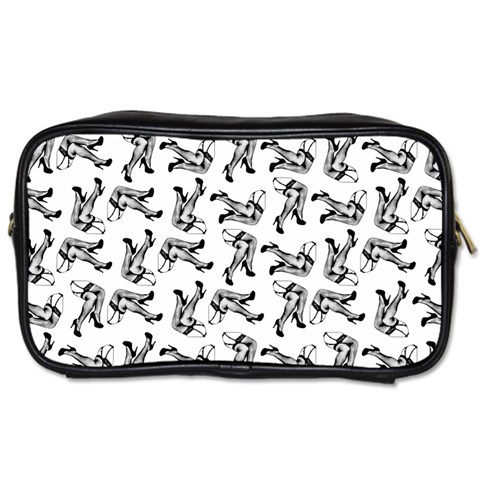 Erotic Pants Motif Black And White Graphic Pattern Black Backgrond Toiletries Bag (Two Sides) from ArtsNow.com Front