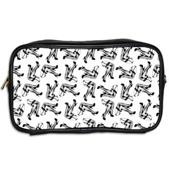 Erotic Pants Motif Black And White Graphic Pattern Black Backgrond Toiletries Bag (Two Sides) from ArtsNow.com Back