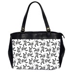 Erotic Pants Motif Black And White Graphic Pattern Black Backgrond Oversize Office Handbag (2 Sides)