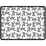 Erotic Pants Motif Black And White Graphic Pattern Black Backgrond Fleece Blanket (Large)