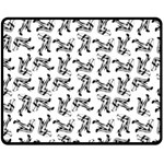 Erotic Pants Motif Black And White Graphic Pattern Black Backgrond Fleece Blanket (Medium)