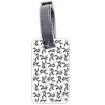 Erotic Pants Motif Black And White Graphic Pattern Black Backgrond Luggage Tag (one side)