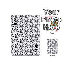 Erotic Pants Motif Black And White Graphic Pattern Black Backgrond Playing Cards 54 Designs (Mini) from ArtsNow.com Front - Spade2