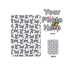 Erotic Pants Motif Black And White Graphic Pattern Black Backgrond Playing Cards 54 Designs (Mini) from ArtsNow.com Back