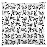 Erotic Pants Motif Black And White Graphic Pattern Black Backgrond Large Cushion Case (Two Sides)