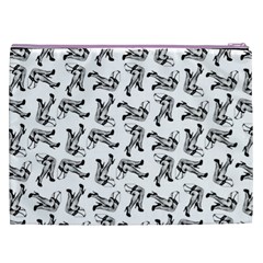 Erotic Pants Motif Black And White Graphic Pattern Black Backgrond Cosmetic Bag (XXL) from ArtsNow.com Back