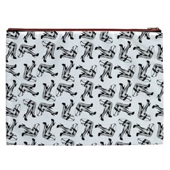 Erotic Pants Motif Black And White Graphic Pattern Black Backgrond Cosmetic Bag (XXL) from ArtsNow.com Back